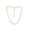 Aurozia Women's Golden Dune French Braid Ripple Necklace In Gold