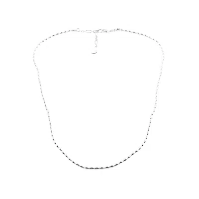 Aurozia Women's Three Charms Simple Beaded Necklace Silver
