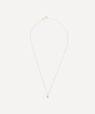 Aurum + Grey 9ct Gold Evil Eye Talisman Diamond Chain Necklace