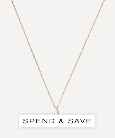 Aurum + Grey 9ct Gold J Diamond Initial Pendant Necklace