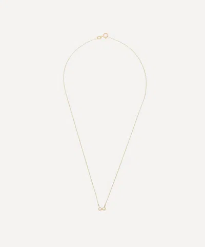 Aurum + Grey 9ct Gold Unity Infinity Charm Chain Necklace