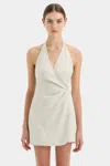 Sir Affogato Twist Mini Dress In Ecru