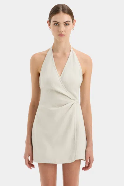 Sir Affogato Twist Mini Dress In Ecru