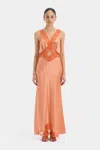 Sir Aries Cut Out Gown In Peach