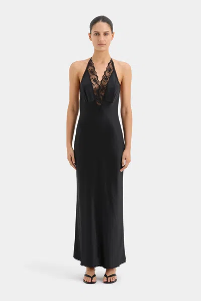 Sir Aries Halter Gown In Black