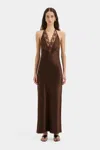 Sir Aries Halter Gown In Chocolate
