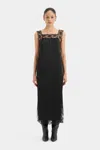 Sir Aries Square Neck Lace Slip In Black