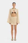 Sir Blair Beaded Mini Dress In Sand