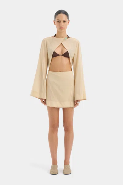 Sir Blair Beaded Mini Dress In Sand