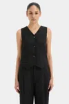 Sir Clemence Tailored Vest In Black