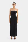 Sir Dorian Strapless Midi Dress In Black