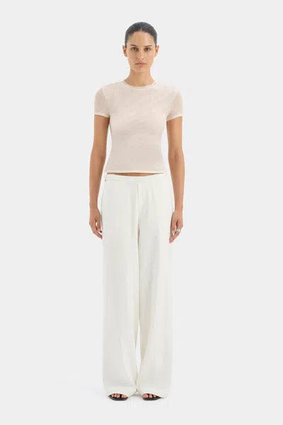 Sir Dorian Wide Leg Pant In Ivory