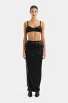 SIR DUNYA DRAPED SKIRT - BLACK / 4