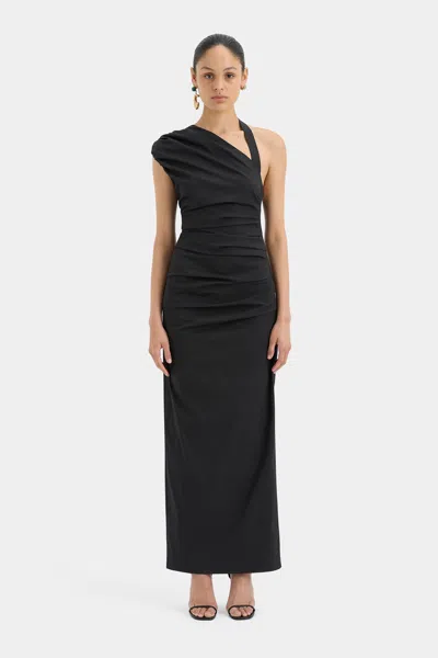Sir Giacomo Gathered Gown In Black