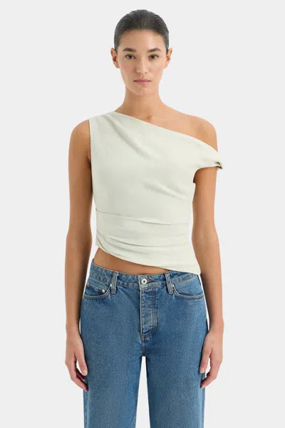 Sir Iris Twist Top In Light Sage
