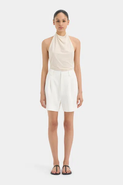Sir Jacques Mesh Halter Top In White
