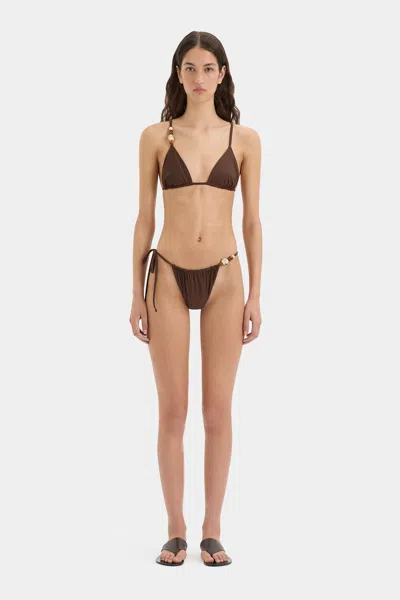 Sir Jeanne Beaded String Brief In Chocolate