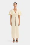 Sir Josefina Corded V Neck Dress In Creme