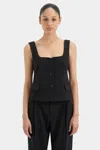 Sir Leni Button Down Bodice In Black