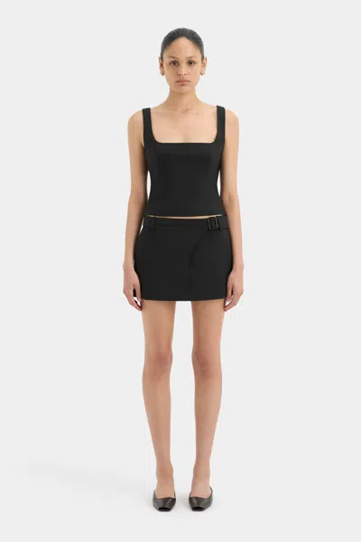 Sir Leonardo Belted Mini Skirt In Black
