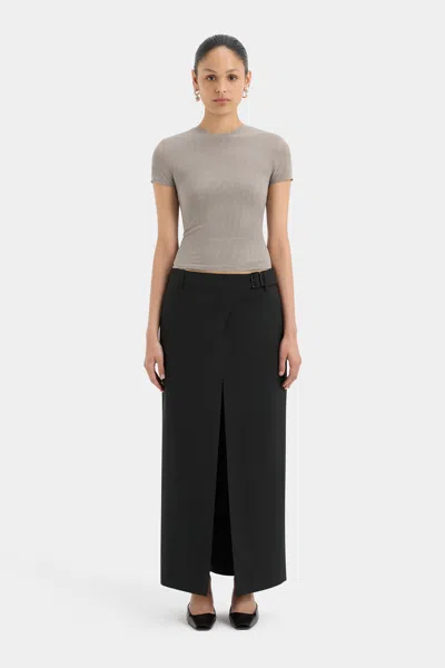 Sir Leonardo Belted Skirt In Black