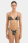 Sir Embellished Striped Bikini Bottoms In Ligne