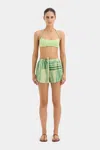Sir Marisol Corded Short In Green Patchwork Stripe