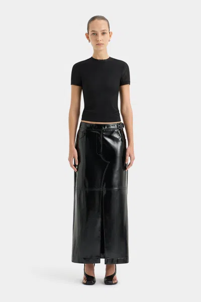 Sir Midnight Belted Skirt In Black