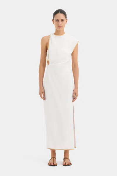Sir Noemi Cut Out Midi Dress In Ivory
