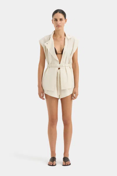 Sir Nouveaux Collared Top In Ecru