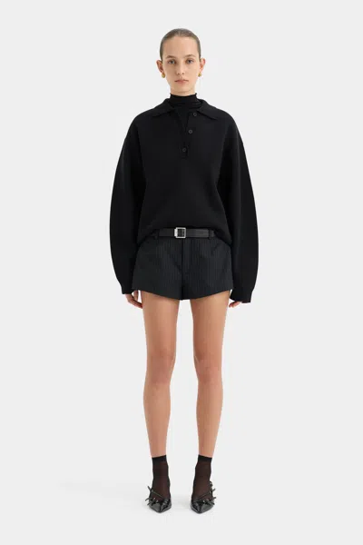 Sir Playback Oversized Sweater In Black