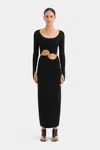 Sir Salvador Beaded Long Sleeve Dress In Black