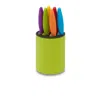 Ausonia A096427 6 Colored Steak Knives With Green Block