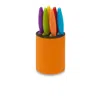 Ausonia A096435 6 Colored Steak Knives With Orange Block