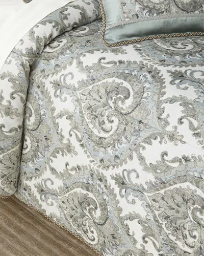 Austin Horn Collection Ainsley 3-piece Queen Comforter Set In Nile Blue