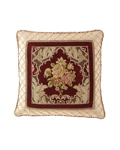Austin Horn Collection Alias Framed Pillow, 20"sq. In Burgundy