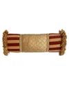Austin Horn Collection Bellissimo Neck Roll Pillow, 6" X 20" In Rust Red