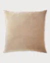 Austin Horn Collection Brussels Solid Velvet Euro Sham In Sand