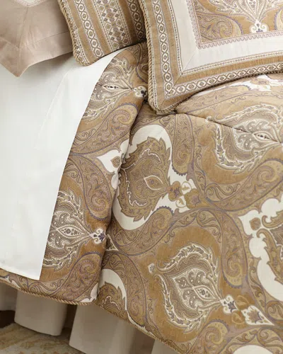 Austin Horn Collection Cantori 3-piece Queen Comforter Set In Cream/tan