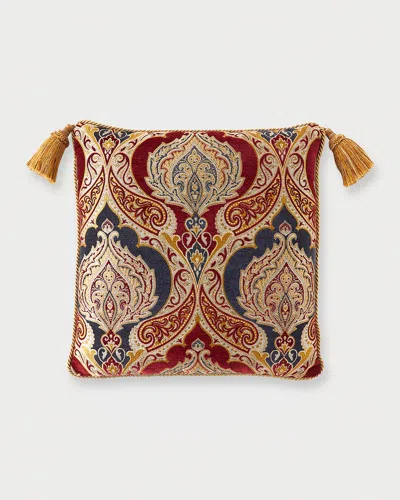 Austin Horn Collection Cantori Main Pillow, 20"sq. In Burgundy