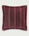 Austin Horn Collection Cantori Striped European Sham In Burgundy
