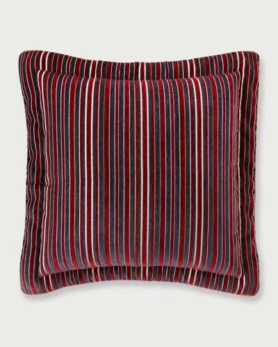 Austin Horn Collection Cantori Striped European Sham In Burgundy