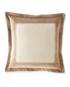 Austin Horn Collection Cantori Velvet European Sham In Cream/tan