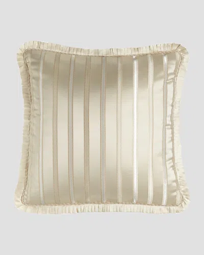Austin Horn Collection Charlotte European Stripe Sham In Ivory