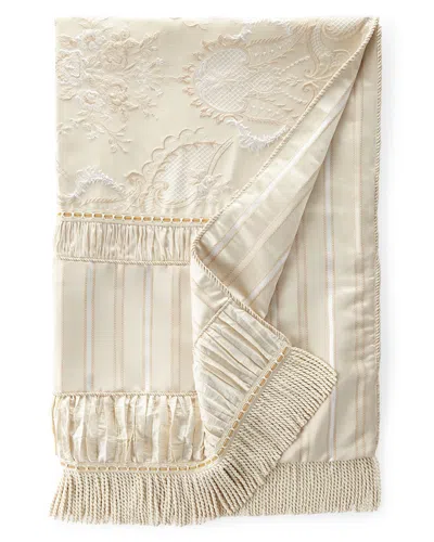 Austin Horn Collection Charlotte Throw In Ivory