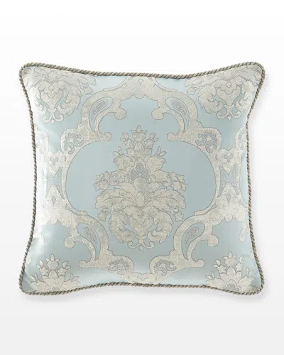 Austin Horn Collection Elizabeth 20" Pillow In Turquoise/aqua