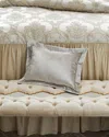 Austin Horn Collection Elizabeth Boudoir Pillow, 13" X 18" In Silver