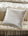 Austin Horn Collection Elizabeth Velvet Euro Sham, 26"sq. In Silver