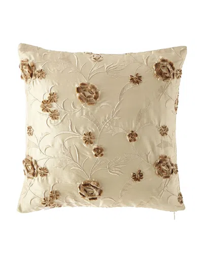 Austin Horn Collection Everleigh Silk Pillow In Taupe