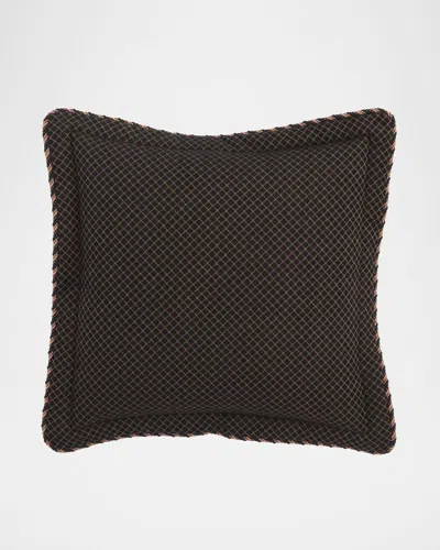 Austin Horn Collection Gustone Diamond-pattern European Sham In Black